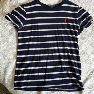 Ralph Lauren Blue and White Striped Shirt